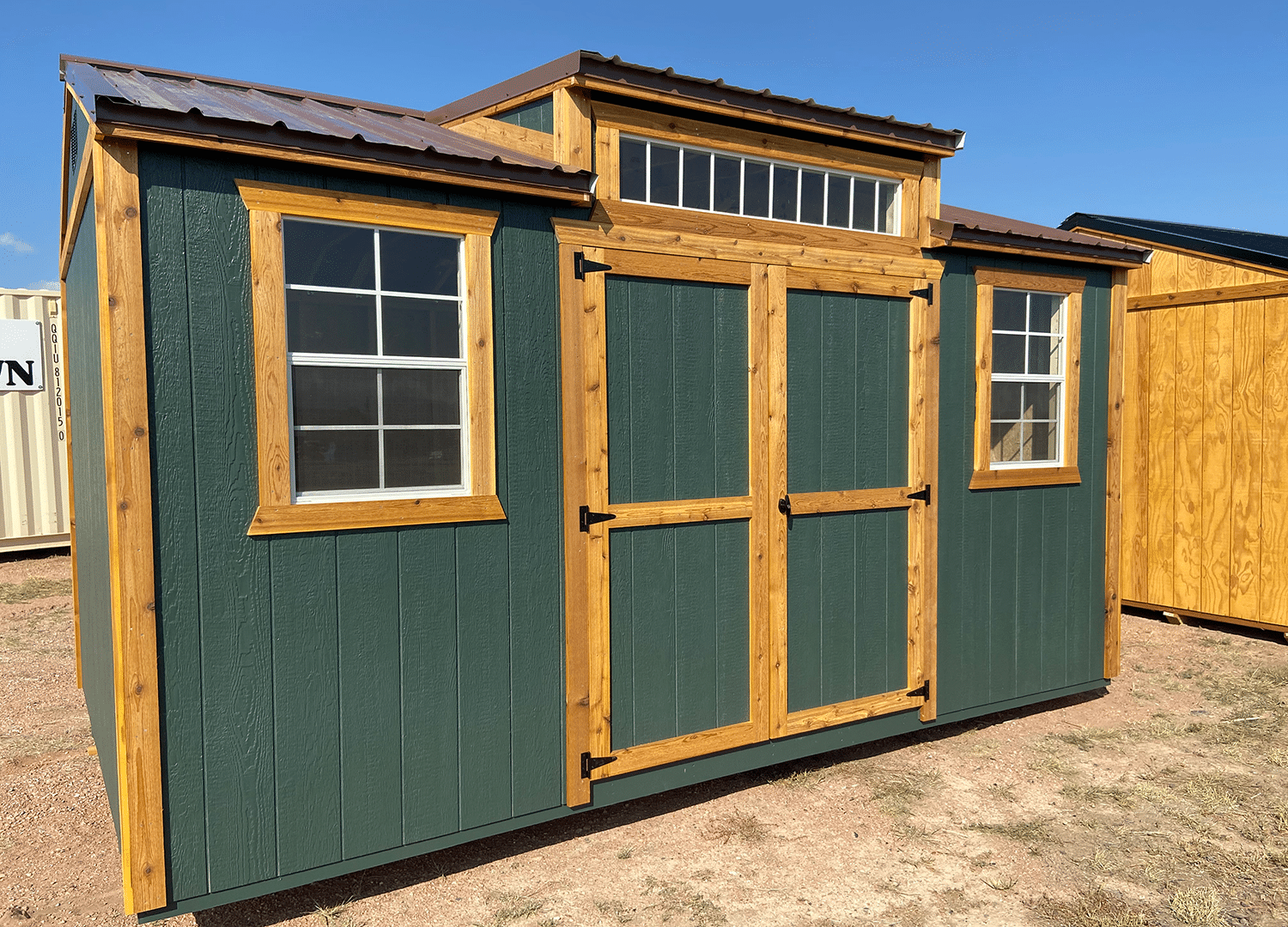 Yoder's Storage Sheds | Deluxe Utility | Green Portable Building | Colorado