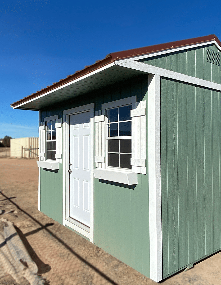 Yoder's Storage Sheds | Tips for Converting an Outdoor Shed into a Home Office | Green Shed | Colorado